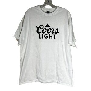 Coors Light Beer Tshirt Mens XL White Casual Gildan